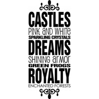 Rienda Libre Graphics - Decomural Castles Pink And White Princess Ws-17039