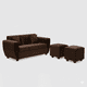thumbnail image 2 of Living Kansas 3 Cuerpos + 2 Pouf Felpa Chocolate, 2 of 5