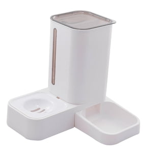 Ioensy - Tazón Automático Para Mascotas, Fuente De Agua Para Perros Y Gatos, Dispensador De Alimentos Secos, Plato Para Beber