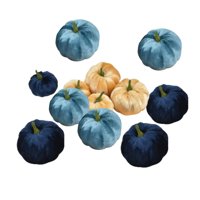 Bothyi - 12 Uds Calabazas De Terciopelo Relleno De Cesta Calabazas Decorativas Para Decoración De Otoño