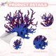 thumbnail image 4 of Decoración de Coral para Acuario Uxcell, Decoraciones para Peceras, Adornos de Coral para Peceras, 5.9x2.2x4.7 Pulgadas, (Azul Púrpura, 1 Pza), Destinado para Decoración de Paisajismo de Acuarios, 4 of 6