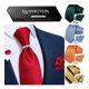 thumbnail image 1 of Corbata Hombre Seda En Caja + Anillo Dorado, Paño Y Colleras rojo Talla Única, 1 of 5