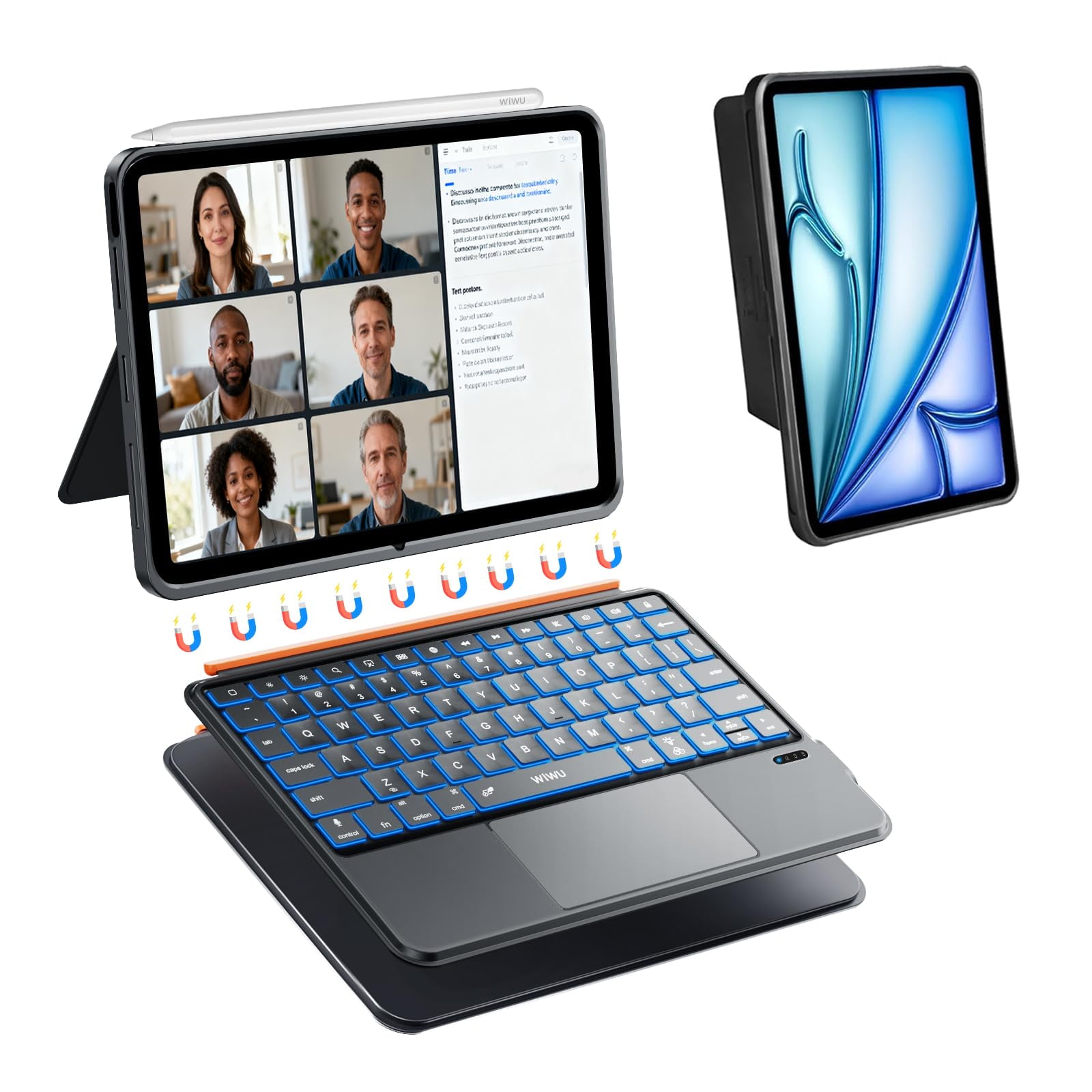 Funda Con Teclado Para Ipad Wiwu Air De 11 Pulgadas M4/m3/m2 De 11.ª Y 10.ª Generación