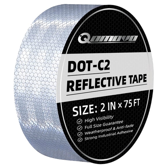 Cinta reflectante Qomovo blanca de alta visibilidad 5 cm x 23 m DOT-C2