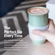 thumbnail image 4 of Taza de viaje para café NOVA CERAMICS, reutilizable, 475 ml, verde esmeralda, 4 of 7