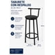 thumbnail image 1 of Taburete Alto Industrial con Respaldo, color Negro, 1 of 5
