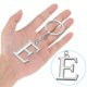 thumbnail image 4 of Uxcell Llavero de Letra Inicial Llave Cadena Colgante Anillo de Llave Decoración de Bolsa Mochila Plata, 4 of 4