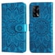 thumbnail image 4 of Funda tipo cartera FOXDOCK para OPPO A95 4G , diseño girasol en relieve, cuero PU, cierre magnético, soporte y tarjetero, 4 of 5