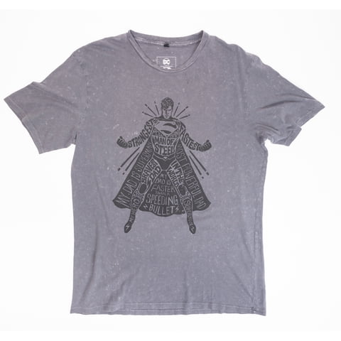 Polera Hombre You Dc Comics Superman Gris