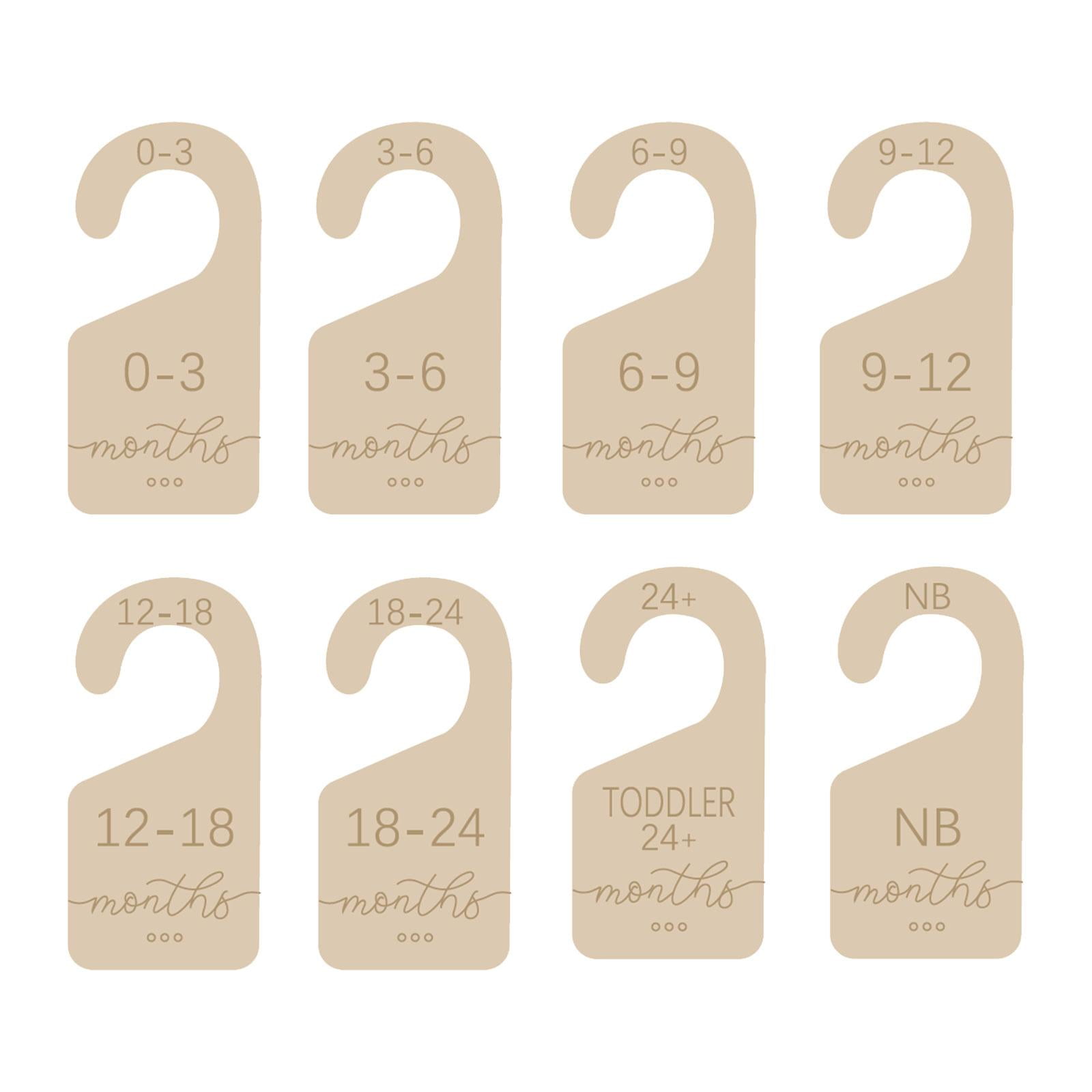 Magideal - 8 Piezas De Separadores De Armario Para Bebés, Perchas De Tamaño De Ropa De Bebé, Etiquetas De Clasificación De Ropa, Separadores De Ropa De Guardería