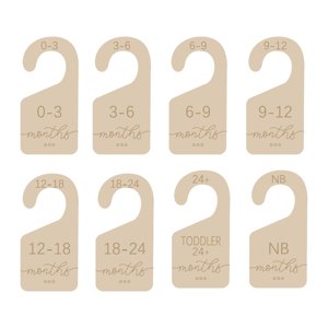 Magideal - 8 Piezas De Separadores De Armario Para Bebés, Perchas De Tamaño De Ropa De Bebé, Etiquetas De Clasificación De Ropa, Separadores De Ropa De Guardería