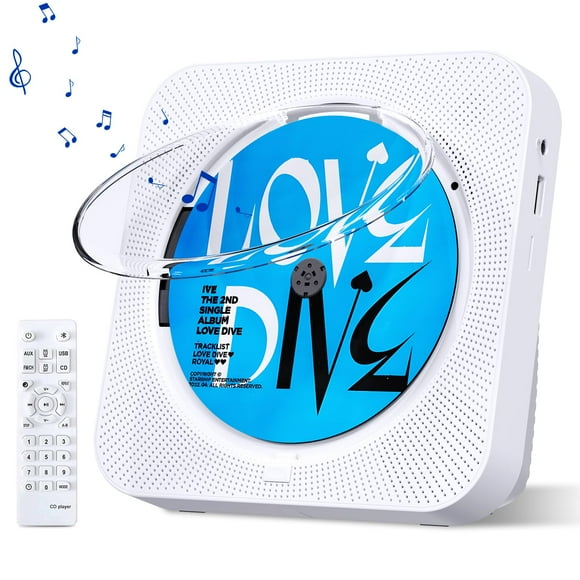 Reproductor de CD Bluetooth MICOCIOUS de escritorio con altavoces y radio FM