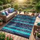 thumbnail image 1 of Alfombra Garvee 152 × 244 cm para Exterior Impermeable y Reversible, 1 of 7