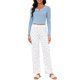 thumbnail image 1 of INSPIRE CHIC Conjuntos de Pijama de 2 Piezas para Mujer con Encaje, Tops de Manga Larga, Pantalones Casuales con Estampado de Corona, Ropa de Dormir Acanalada M azul, 1 of 6