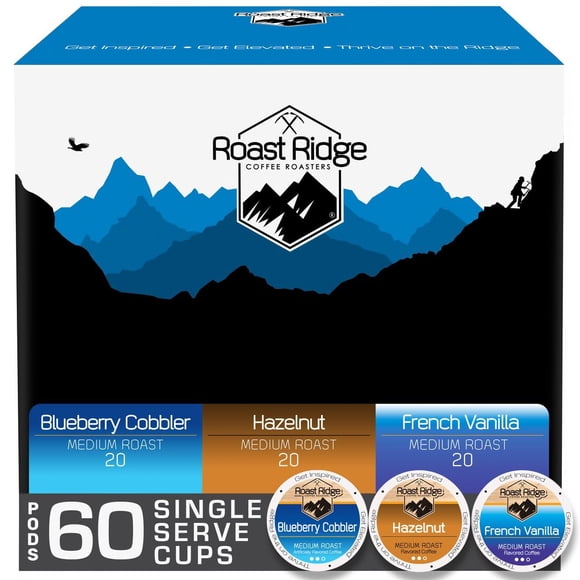 Cápsulas de café Roast Ridge para cafeteras Keurig K-Cup, 60 unidades