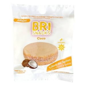 Caja Alfajores Coco 40G Brisnacks 15 Unidades