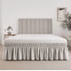 thumbnail image 1 of suxuMhao Falda de Cama Elástica Envolvente con Volantes Tamaño Twin, Plateado - Colchón de 39x75 Pulgadas Compatible con Caída de 15 Pulgadas, Falda de Ropa de Cama de 1 Pieza para Decoración de, 1 of 3