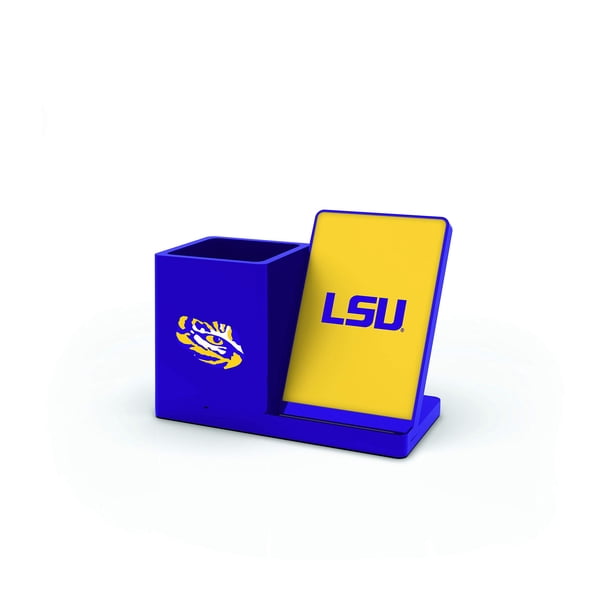 Cargador inalámbrico para teléfono celular y organizador de escritorio SOAR NCAA LSU Tigers
