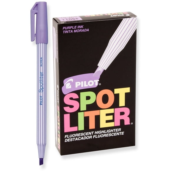 Iluminadores PILOT Spotliter violeta fluorescente, paquete de 12