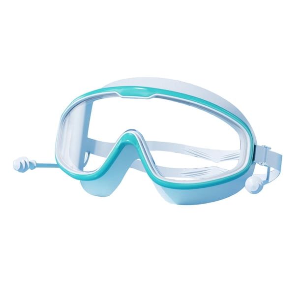 Gafas de Natación para Adultos, Gafas de Natación Ligeras de Visión Amplia, Portátiles para Gafas de Natación para Adultos, Gafas para Bucear en Pisci Verde blanco