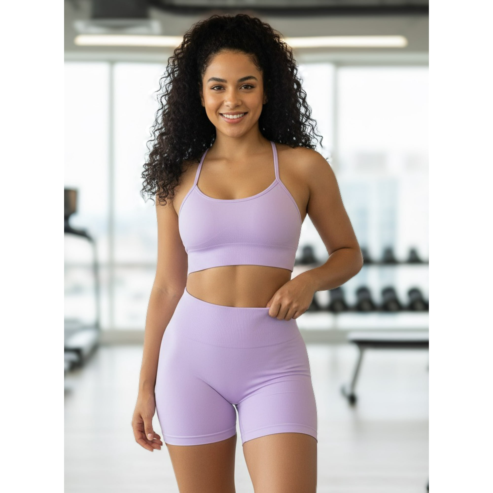 Flix - Conjunto Deportivo Mujer Gym Yoga Short Levanta Glúteos