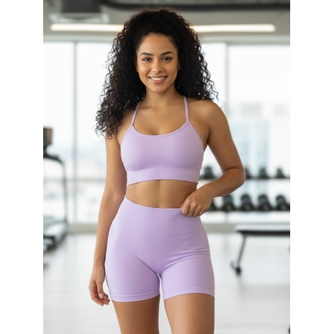 Flix - Conjunto Deportivo Mujer Gym Yoga Short Levanta Glúteos