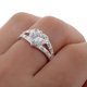 thumbnail image 3 of Xiao Hua Anillo de Amor de Diamante de Agua para Mujer de 2 Piezas, Joyería Nupcial de Boda, Talla 7, 3 of 4