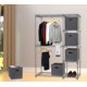 thumbnail image 5 of Cubos de almacenamiento simples para el hogar, plegables, 28 cm, gris oscuro, paquete de 6, 5 of 7