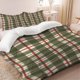 thumbnail image 1 of 3pcs Red and Green Classic Plaid Bedding Set Duvet Cover and Pillowcase Set Soft and Comfortable, 1 of 5