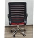 thumbnail image 5 of Silla de oficina secretarial ergonómica altura ajustable gira 360° Roja, 5 of 8