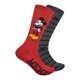 thumbnail image 1 of Calcetines de Hombre Mickey Mouse 2 Pares Rojo y Gris Talla 10-13, 1 of 3