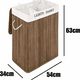 thumbnail image 2 of Canasto ropa sucia bambú doble con tapa 60l, 2 of 3