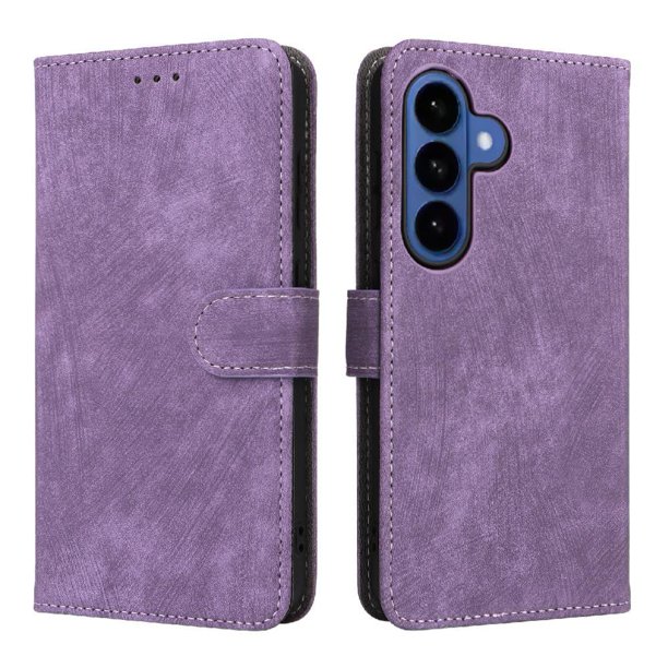 Funda Billetera para Samsung Galaxy S26 con Soporte - Cartera de Cuero con Ranuras Morado
