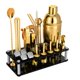 thumbnail image 1 of Set de Herramientas para Bar KINGROW 23 Piezas Kit de Coctelera Dorado, 1 of 7