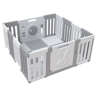 Bbqool - Corral Didáctico De Juegos Bunny Grey + Alfombra