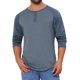thumbnail image 1 of INSPIRE CHIC Camisetas de Hombre Manga Larga Raglán Casual Béisbol Henley Camisetas 2XL Azul Oscuro, 1 of 6