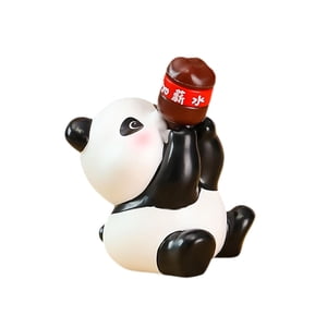 Magideal - Estatua De Animales De Mesa, Escultura, Pieza Creativa De Colección Pequeña, Decoración De Arte Casero Para Sala De Estar, Entrada, Boda, Mesa, Oficin Panda