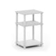 thumbnail image 1 of Mesa auxiliar Furinno JUST de 3 niveles con estantes abiertos, color blanco (espresso), 1 of 9