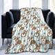 thumbnail image 1 of Manta de franela polar con diseño de Corgi y corazones para sofá, cama, coche, acogedora y suave, tamaño Queen, King y Full, para niños, mujeres y adultos, 127 x 101 cm., 1 of 6