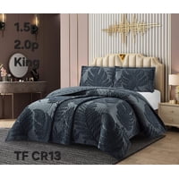 Aladdins Shop - Cobertor De Verano Plaza Y Media Plumon Polialgodón Hojas Plomo