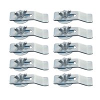 Magideal - 10 Piezas De Clips Para Fregadero Bajo Encimera, Clips De Cerámica Para Lavabo, Piezas De Clip Para Fregadero De Cocina, Soportes De Acero Inoxidable