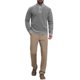 thumbnail image 2 of INSPIRE CHIC Suéter de Hombre con Cremallera Cuarto Manga Larga Cuello Simulado Pullover Suéteres M Gris Claro, 2 of 6