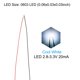 thumbnail image 2 of Uxcell 0603 LED Micro Pre-Cableado, 25 Piezas 2.8-3.3V Diodos Emisores, Blanco Frío, 2 of 6