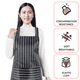 thumbnail image 3 of Paquete de 2 delantales de cocina, delantal de chef suave con pechera ajustable y bolsillos para hombres y mujeres., 3 of 5