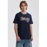 Fashionspark - Polera Hombre Print Posicional Azul Oscuro