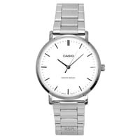 Reloj Casio Standard Analog Stainless Steel White Dial Quartz Mtp-Vt04D-7E Men'S Watch