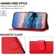 thumbnail image 3 of Funda Cartera para Motorola Moto Edge 50 Fusion Tarjetero Soporte Magnético y Correa Rojo, 3 of 5