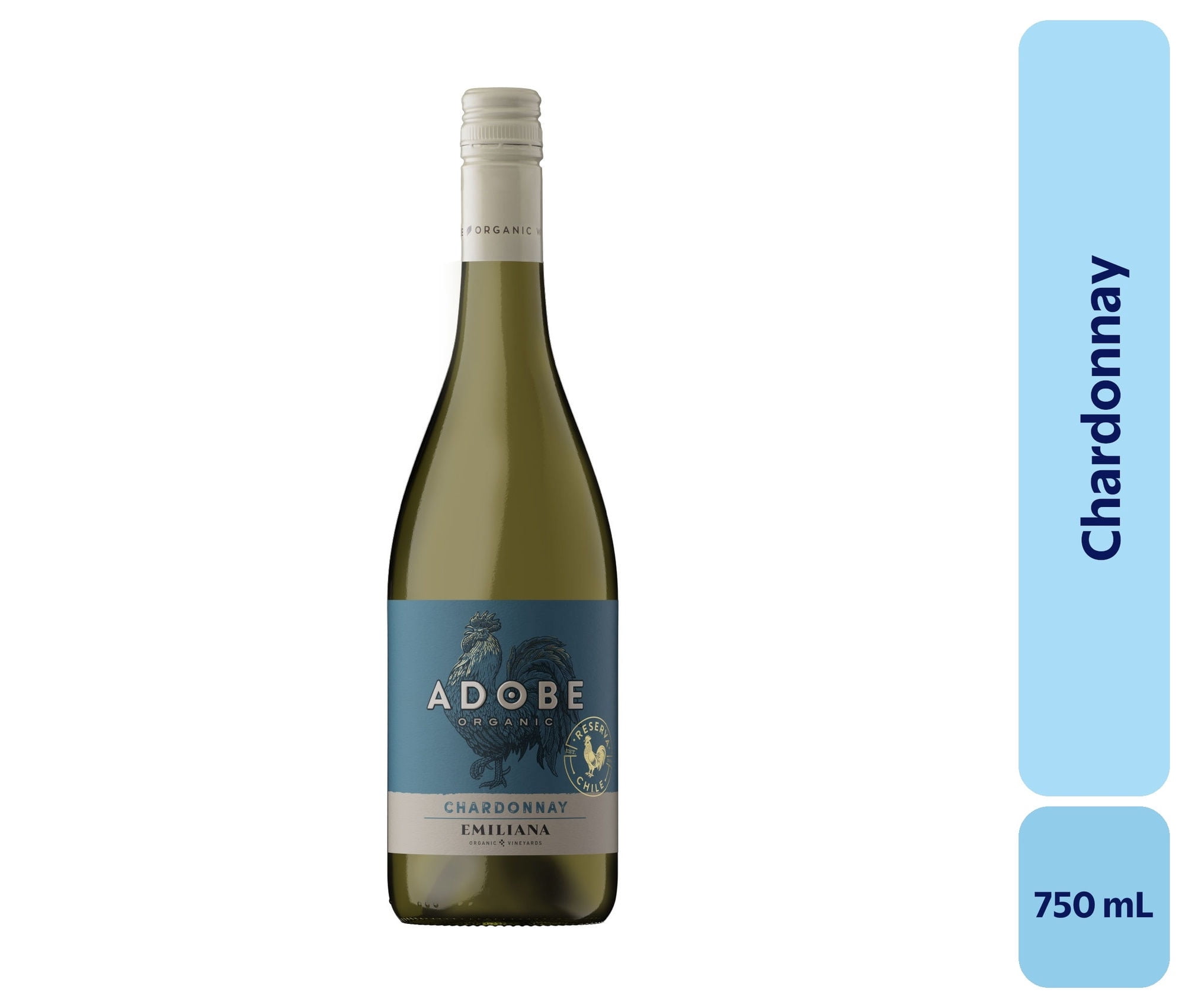 Vino Chardonnay Botella 750 mL Adobe
