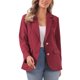 thumbnail image 1 of INSPIRE CHIC Blazer de Mujer con Solapa de Muesca Manga Larga Traje de Trabajo de Un Solo Pecho XL Rojo Vino, 1 of 6
