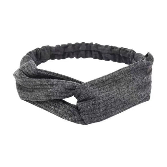 Tocado Anudado Diadema Femenino, Cintillo Gris Estiloso Gris